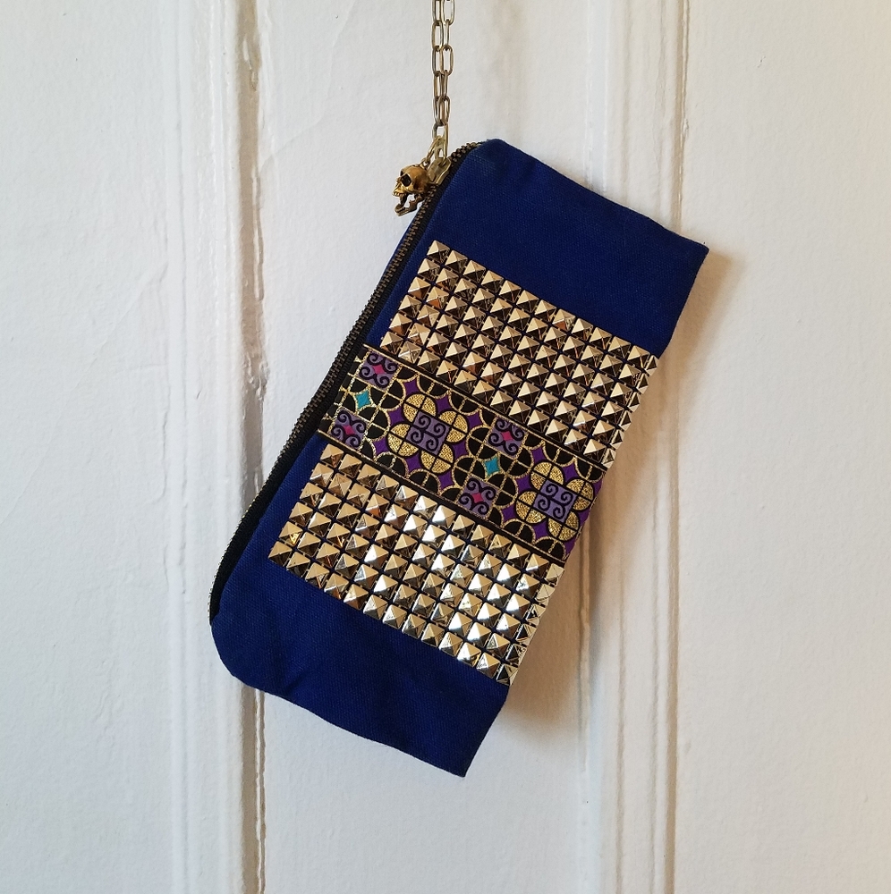 Unique Handmade One of a Kind Studded Clutch